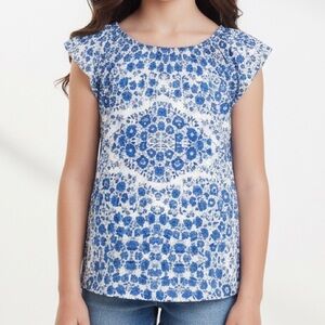 Zara girl 13-14 years Blue Patterned Blouse
